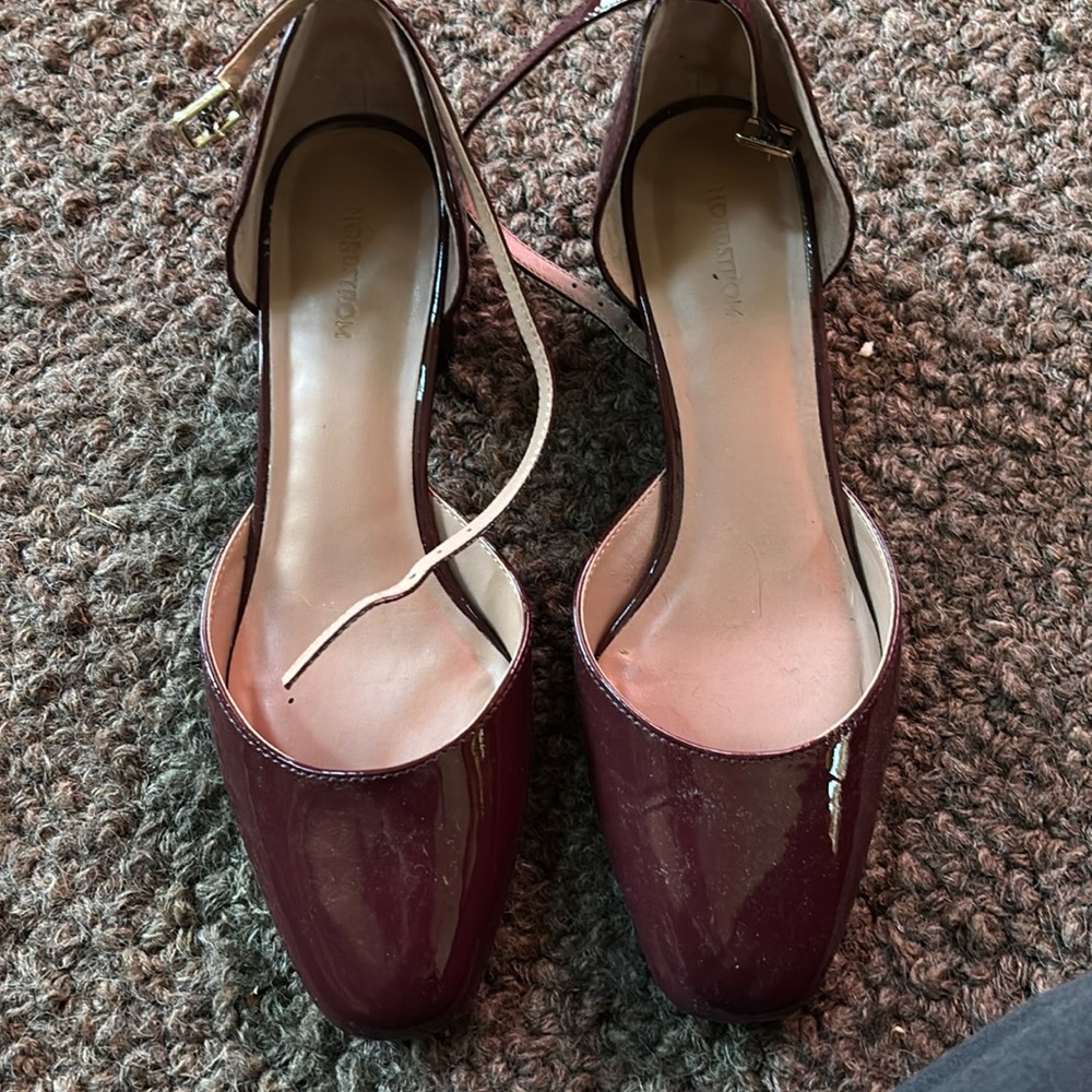 Nordstrom cranberry Mary Jane shoe